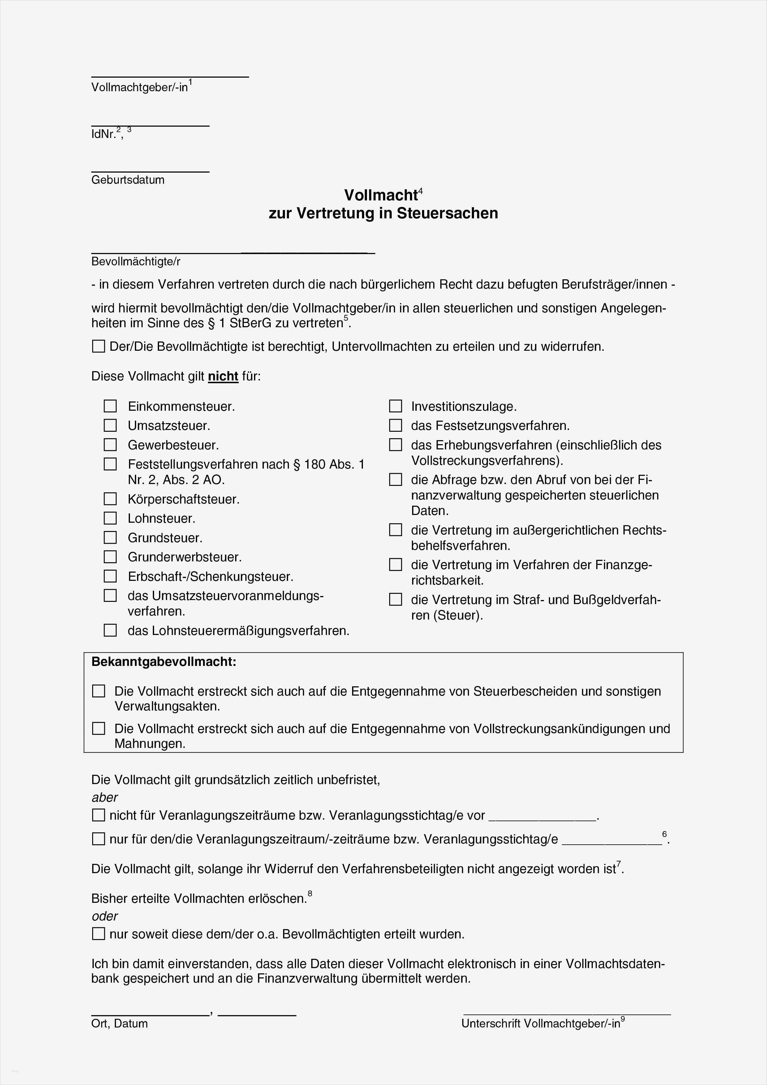 Kontovollmacht Vorlage Angenehm Fein Dauerhafte Vollmacht forms Fotos Bilder Für Das