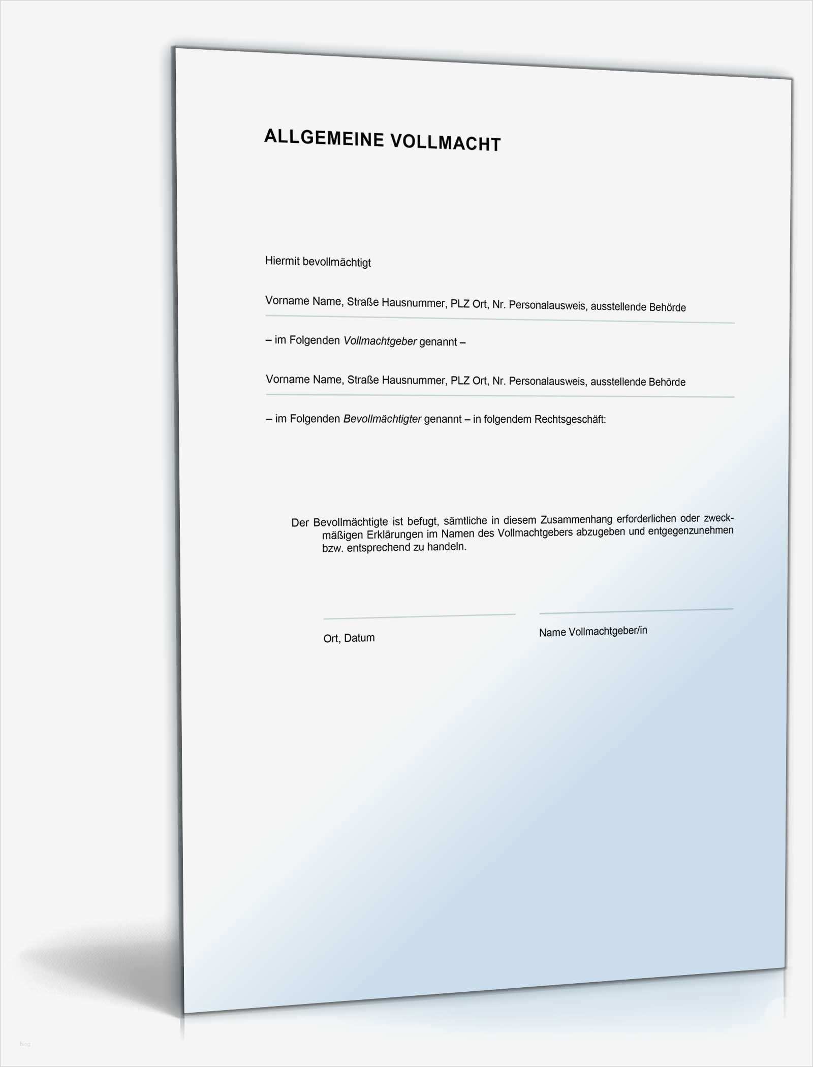 Kontovollmacht Vorlage Elegant Einmalige Bankvollmacht