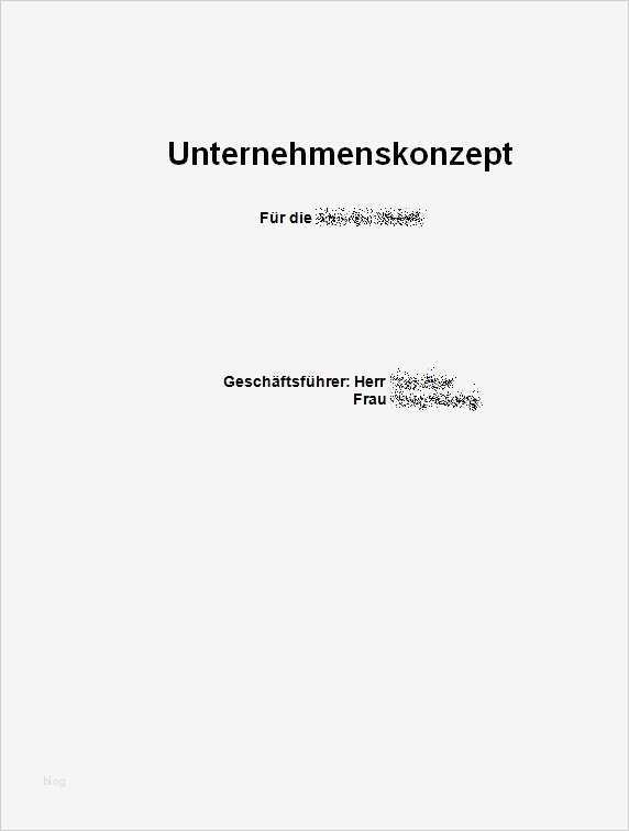 Konzept Vorlage Word Erstaunlich Deckblatt Businessplan Kostenloser Download
