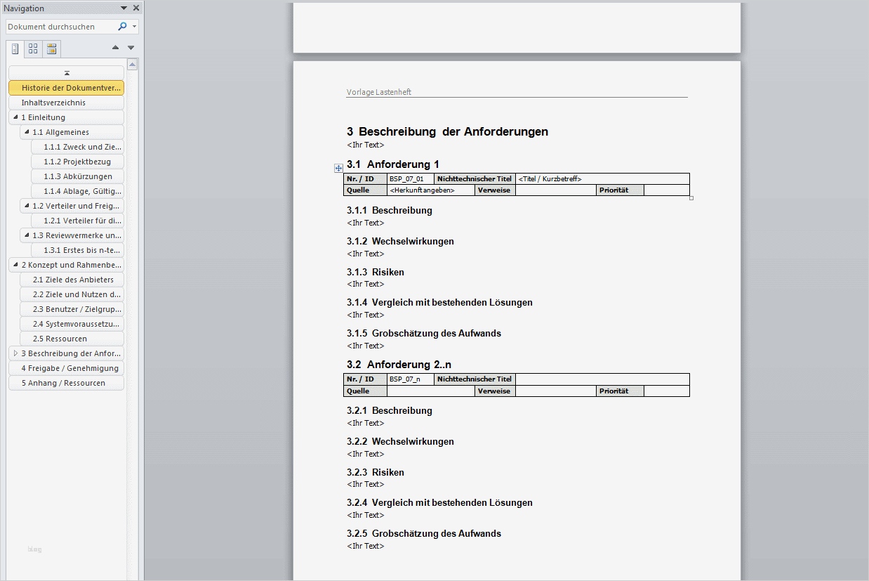 Konzept Vorlage Word Hübsch Lastenheft Vorlage Download – Giga