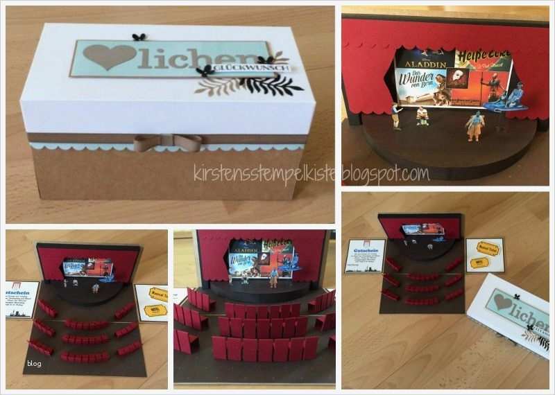 Konzertkarten Verpacken Vorlage Inspiration Explosionsbox Gutschein Für Ein Musical