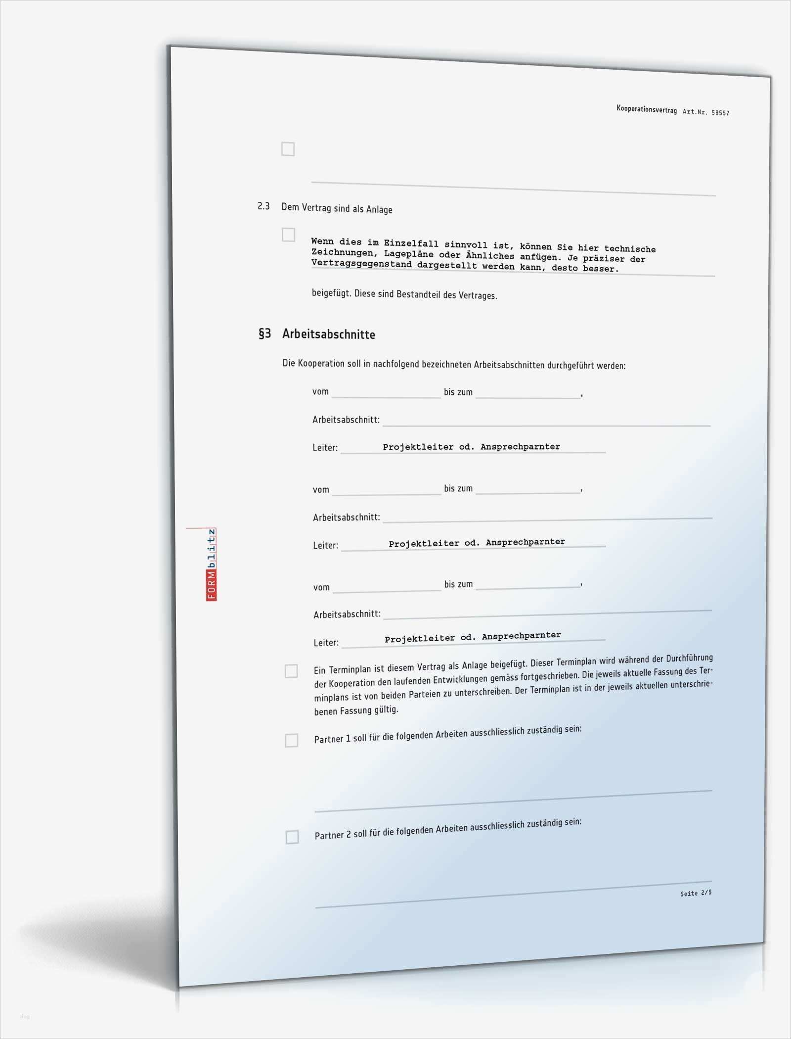 Kooperationsvertrag Vorlage Neu Kooperationsvertrag