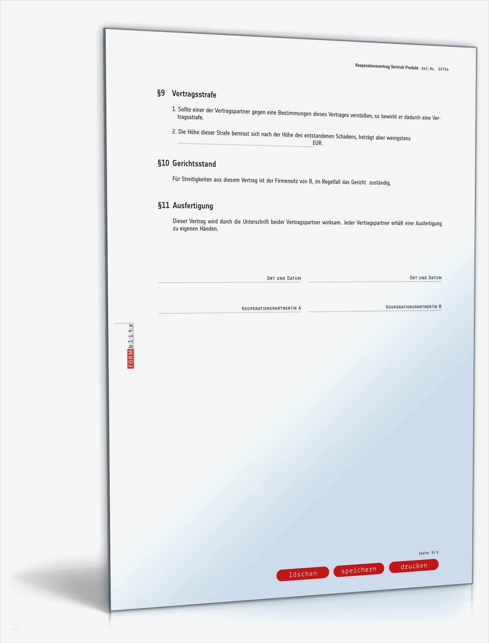 Kooperationsvertrag Vorlage Schön Kooperationsvertrag Vertrieb Produkt