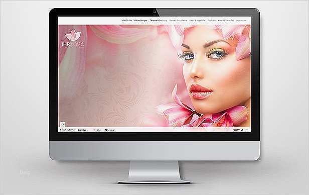 Kosmetik Homepage Vorlagen Elegant Beauty Homepage Premium Webseiten Für Ihr Studio