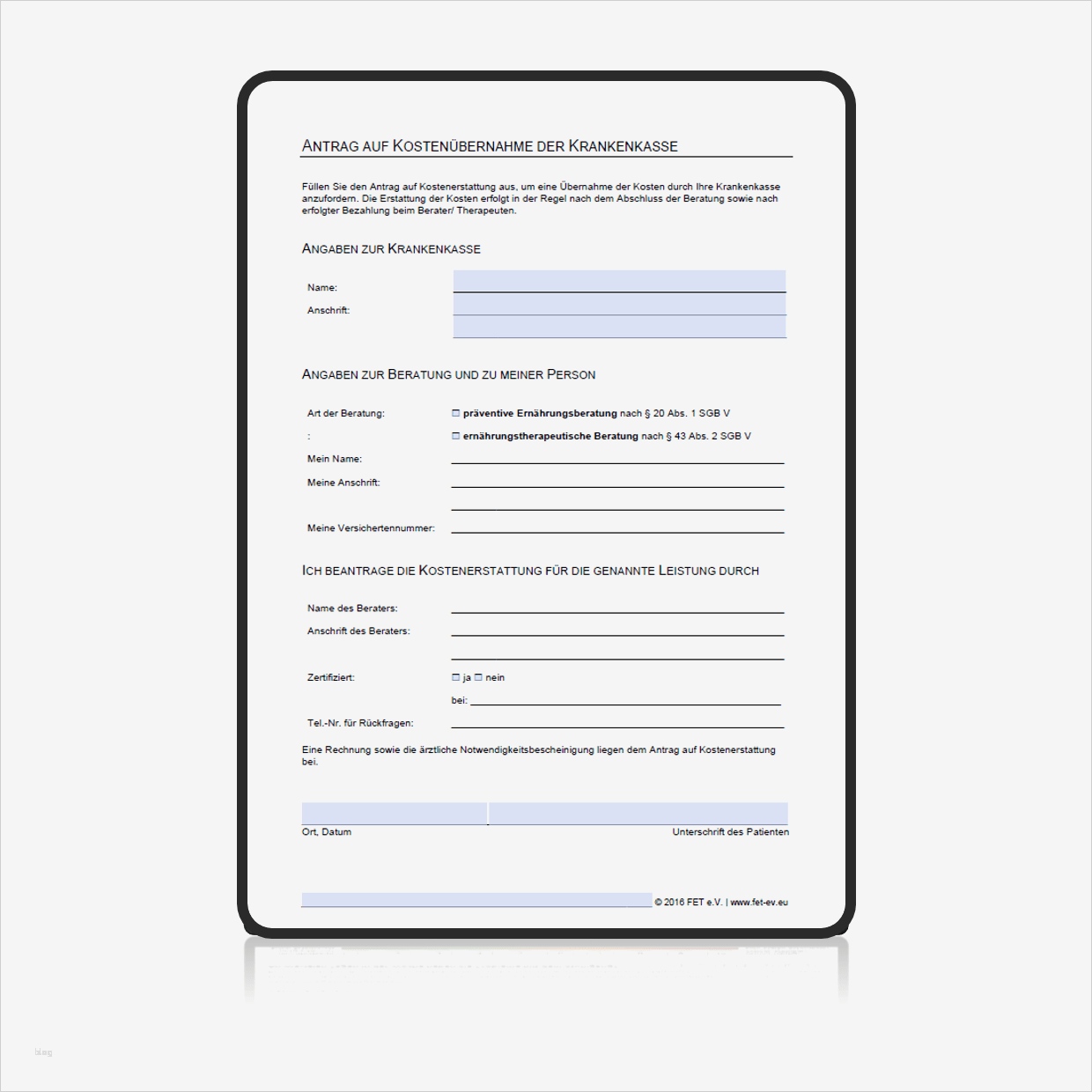 Kostenerstattung Krankenkasse Vorlage Best Of Wunderbar Kostenerstattung formular Fotos Bilder Für Das