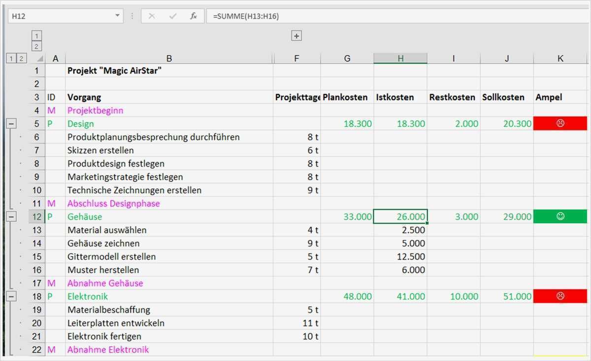 Kostenplan Projektmanagement Vorlage Wunderbar Übersichtliche Projektplanung Erstellen Einfache Kosten