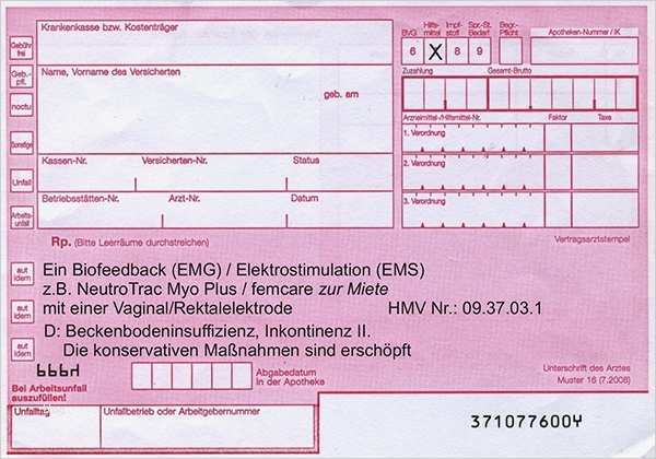 Kostenübernahme Vorlage Krankenkasse Cool Femcare Medizintechnik Gmbh Rezepteinreichung Neurotrac