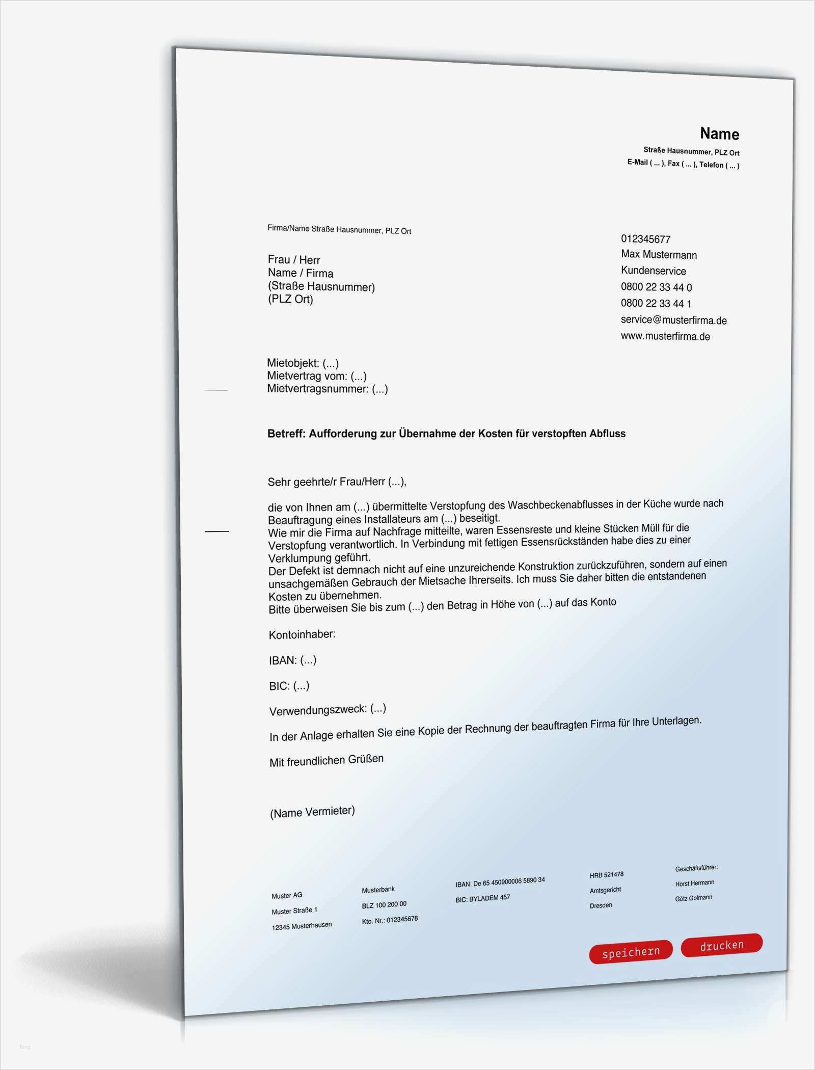 Kostenübernahme Vorlage Krankenkasse Genial Aufforderung Kostenübernahme Verstopfter Abfluss