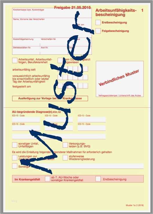 Krankmeldung Arbeitgeber Vorlage Cool Neue Au Ab 2016