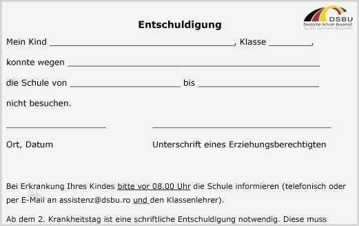 Krankmeldung Schule Vorlage Schön Entschuldigung Schule Vordruck Frisch Genial 33