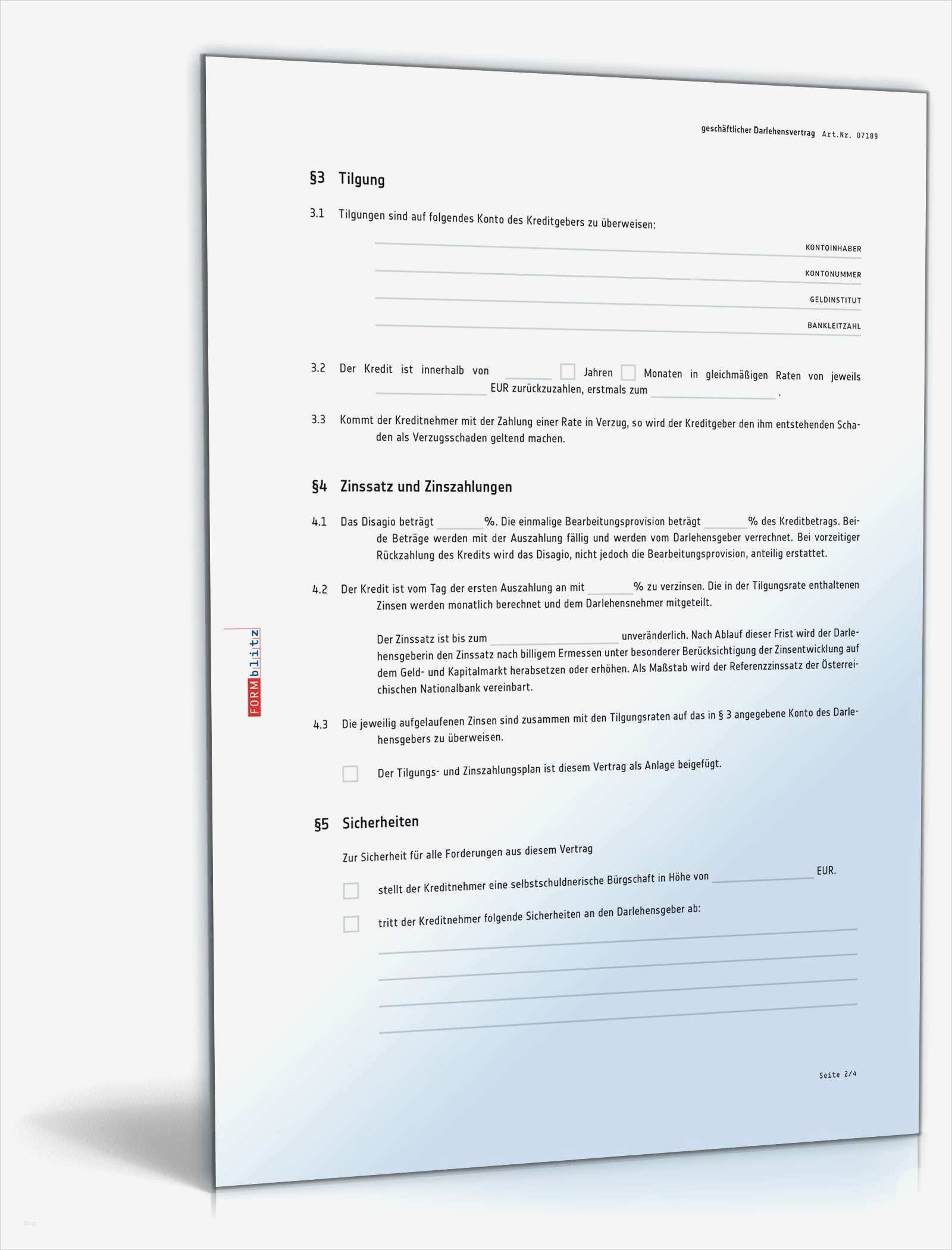 Kreditvertrag Vorlage Erstaunlich Geschäftlicher Darlehensvertrag Muster Vorlage Zum Download