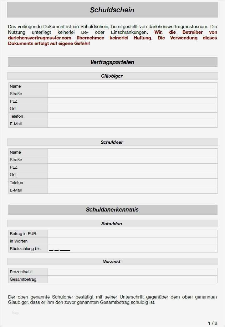 Kreditvertrag Vorlage Genial Niedlich Darlehen Schuldscheinvorlage Fotos Ideen