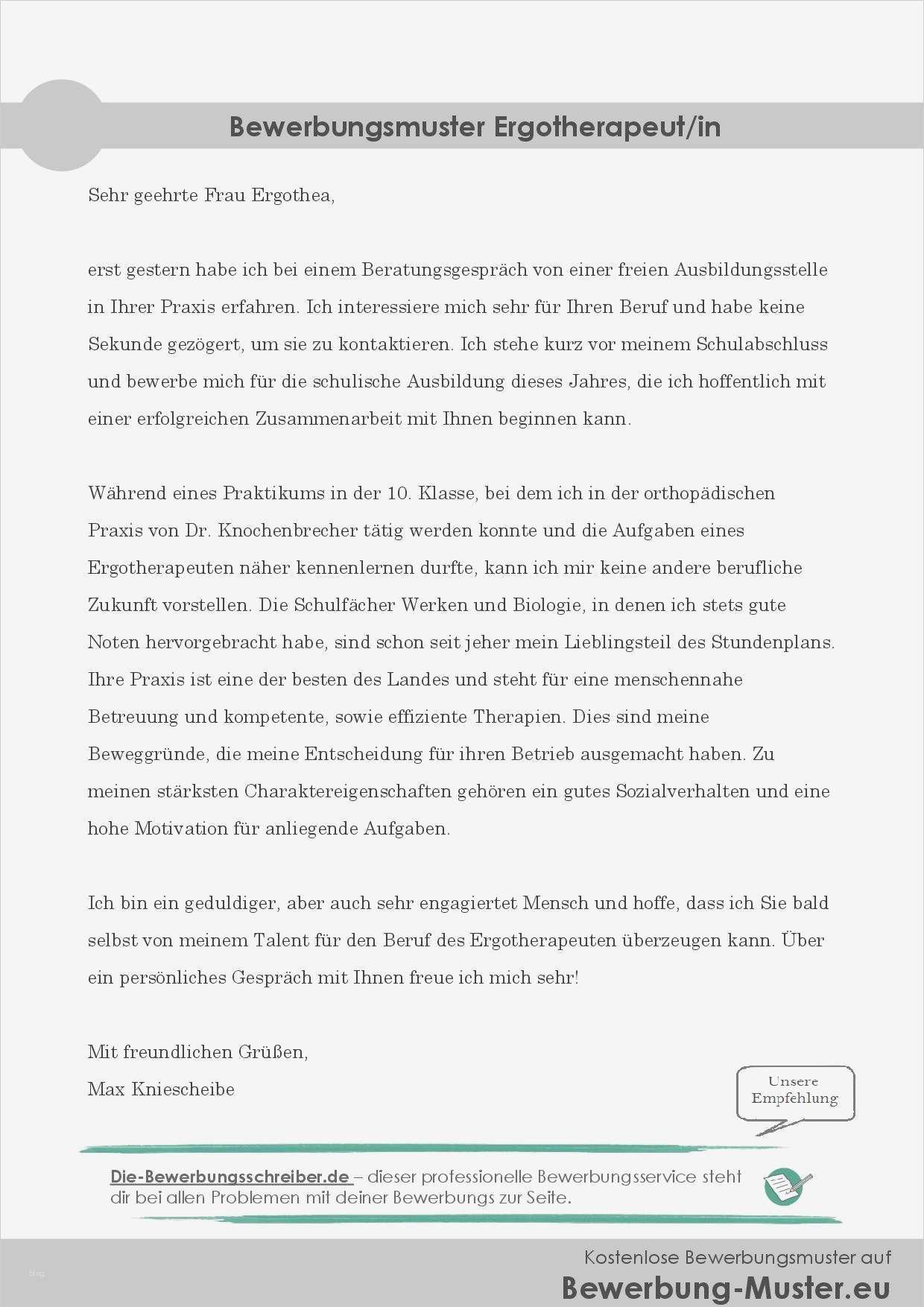 Krisenplan Vorlage Psychiatrie Elegant Kostenloses Bewerbungsmuster Ergotherapeut In