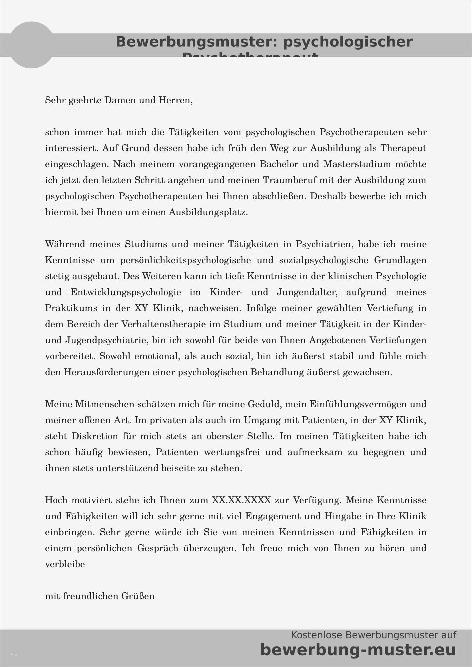 Krisenplan Vorlage Psychiatrie Schön Bewerbungsvorlage Psychologische R Psychotherapeut In