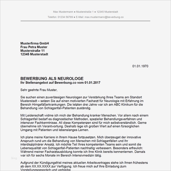Krisenplan Vorlage Psychiatrie Schönste Bewerbung Als Neurologe Neurologin Bewerbung