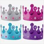 Krone Basteln Vorlage Neu Kronen Aus Papier ★ 12 Papierkronen Für Kinder In Silber