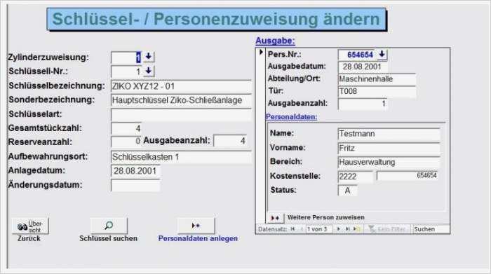 Kundendatenbank Access Vorlage Kostenlos Erstaunlich Schlüsselverwaltung Für Access Download