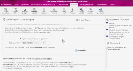 Kundenkartei Vorlage Cool Kundenimport Kundendaten Importieren Friseur software