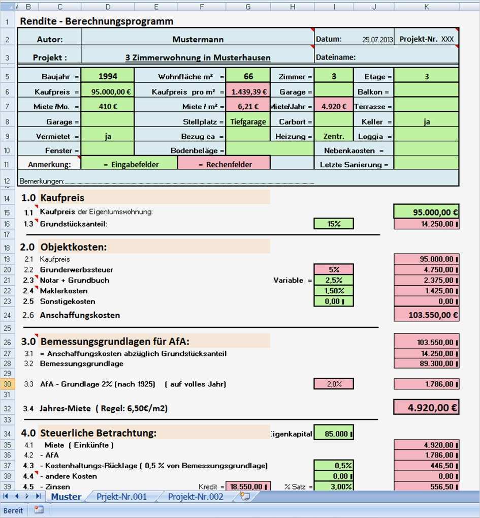 Kundenverwaltung Excel Vorlage Kostenlos Neu Rendite Berechnungsprogramm Für Eigentumswohnungen Excel