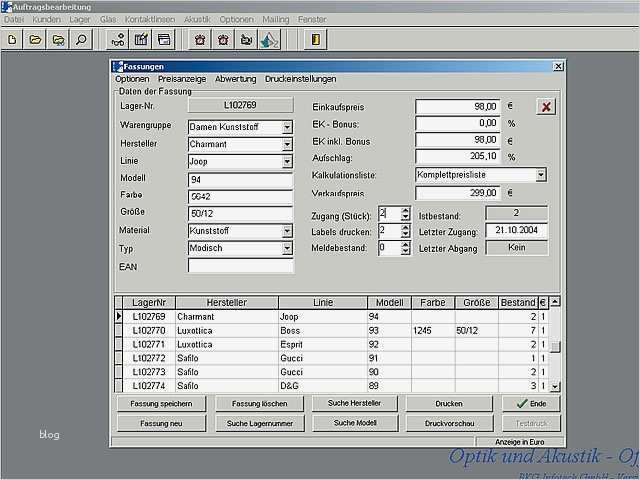 Kundenverwaltung Excel Vorlage Kostenlos Schön Optik Fice Die software Für Augenoptiker