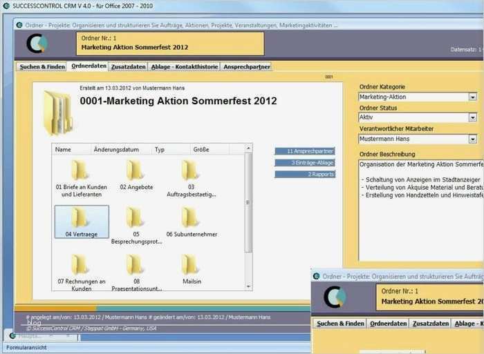 Kundenverwaltung Excel Vorlage Schönste Successcontrol Crm Free Version 4 18 Download