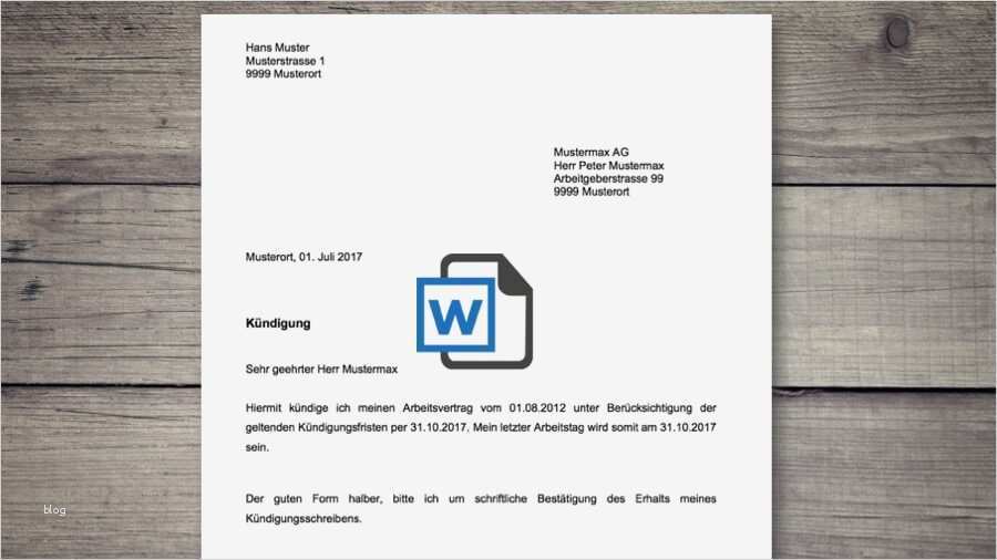 Kündigung Arbeitsvertrag Betriebsbedingt Vorlage Neu Kündigung Vorlage Für Arbeitsvertrag Schweiz Gratis Word