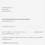 Kündigung Ausbildungsverhältnis Vorlage Best Of Muster Vorlage Für Fristlose Auszubildendenkündigung