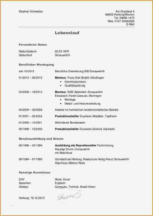 Kündigung Bausparvertrag Vorlage Cool Lebenslauf Vorlage Ohne Foto Reimbursement format