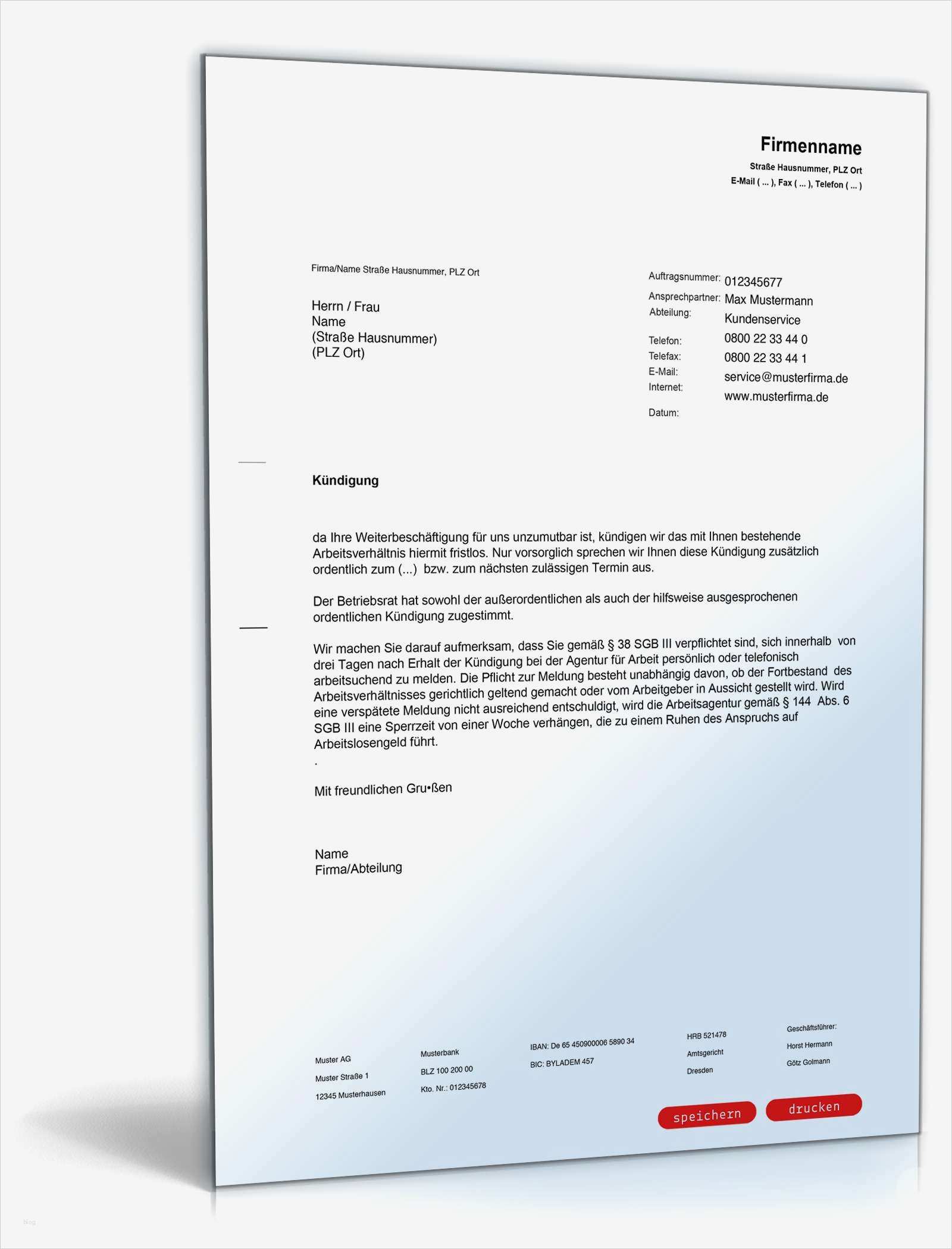 Kündigung Beim Arbeitgeber Vorlage Schönste Fristlose Kündigung Durch Arbeitgeber Muster Zum Download