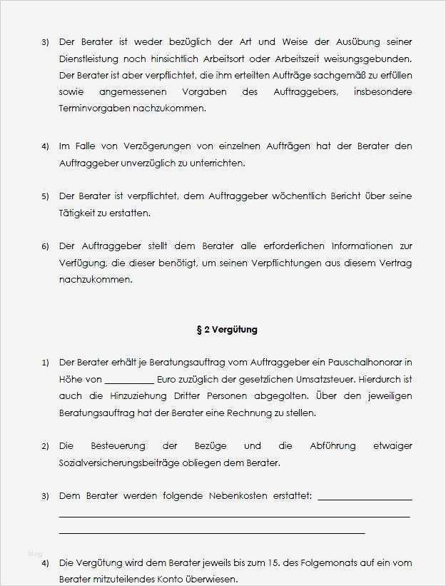 Kündigung Beratervertrag Vorlage Inspiration Muster Beratervertrag Mit Pauschalhonorar Vorlage Zum Download