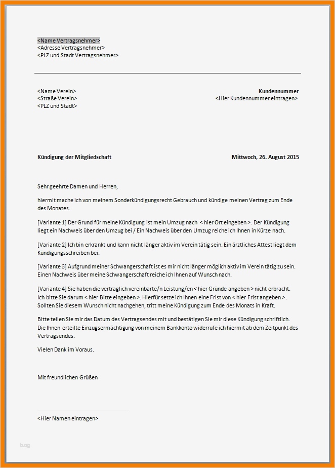 Kündigung Handyvertrag Vorlage Word Angenehm 12 Kündigung Vorlage Word