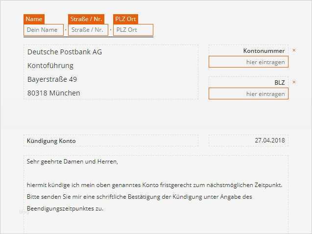 Kündigung Konto Vorlage Beste Kündigung Postbank Vorlage Download Chip