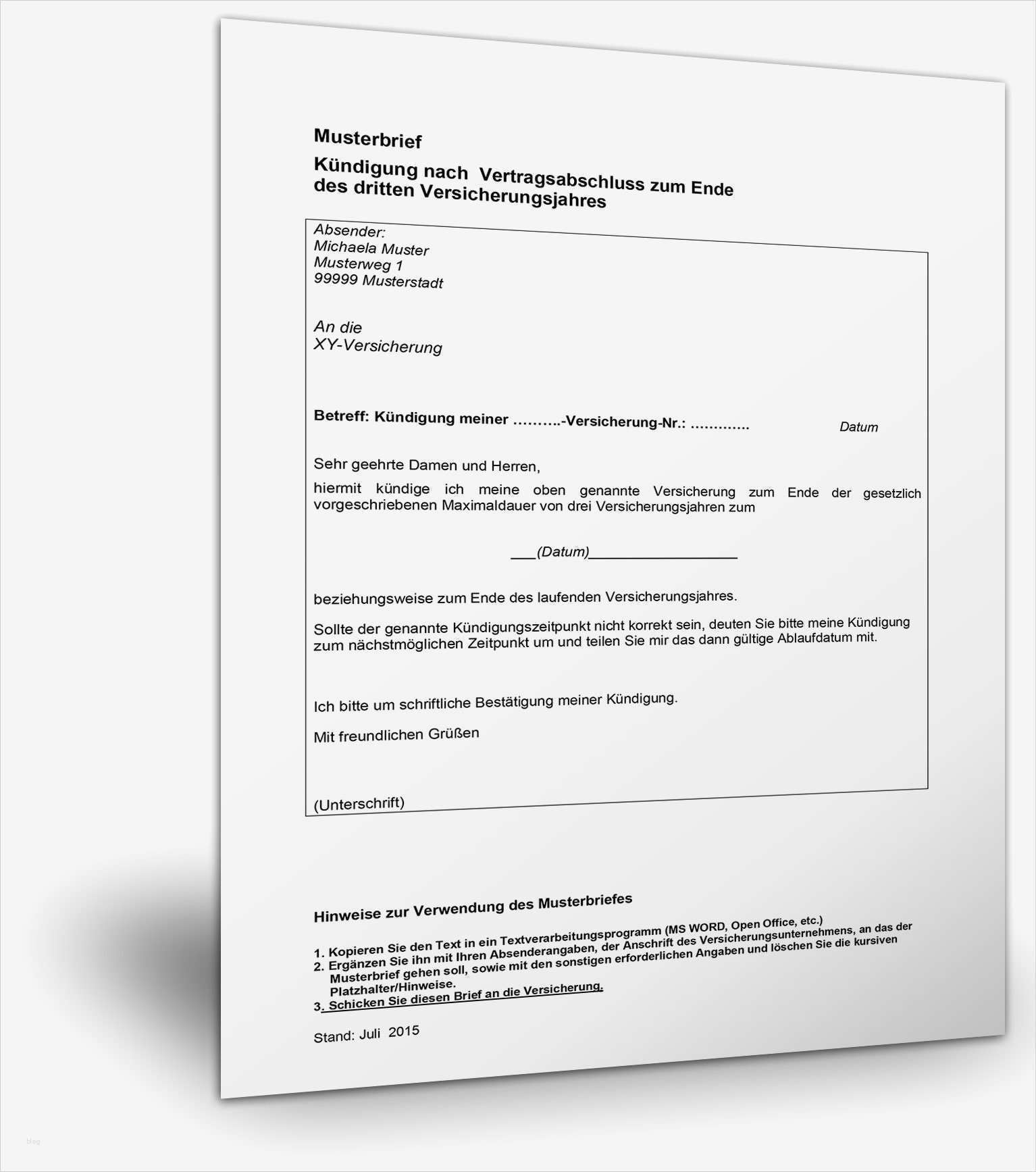 Kündigung Lebensversicherung Vorlage Pdf Einzigartig Briefform Briefe Schreiben In Modernem Briefstil An Firmen