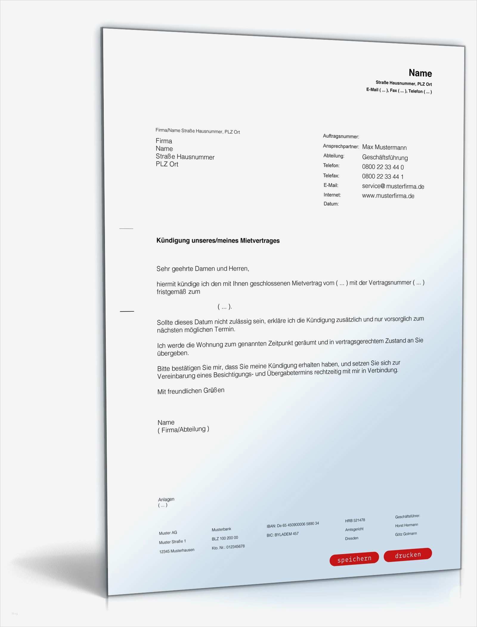 Kündigung Miete Vorlage Erstaunlich ordentliche Kündigung Mietvertrag Ausschluss Kündigung