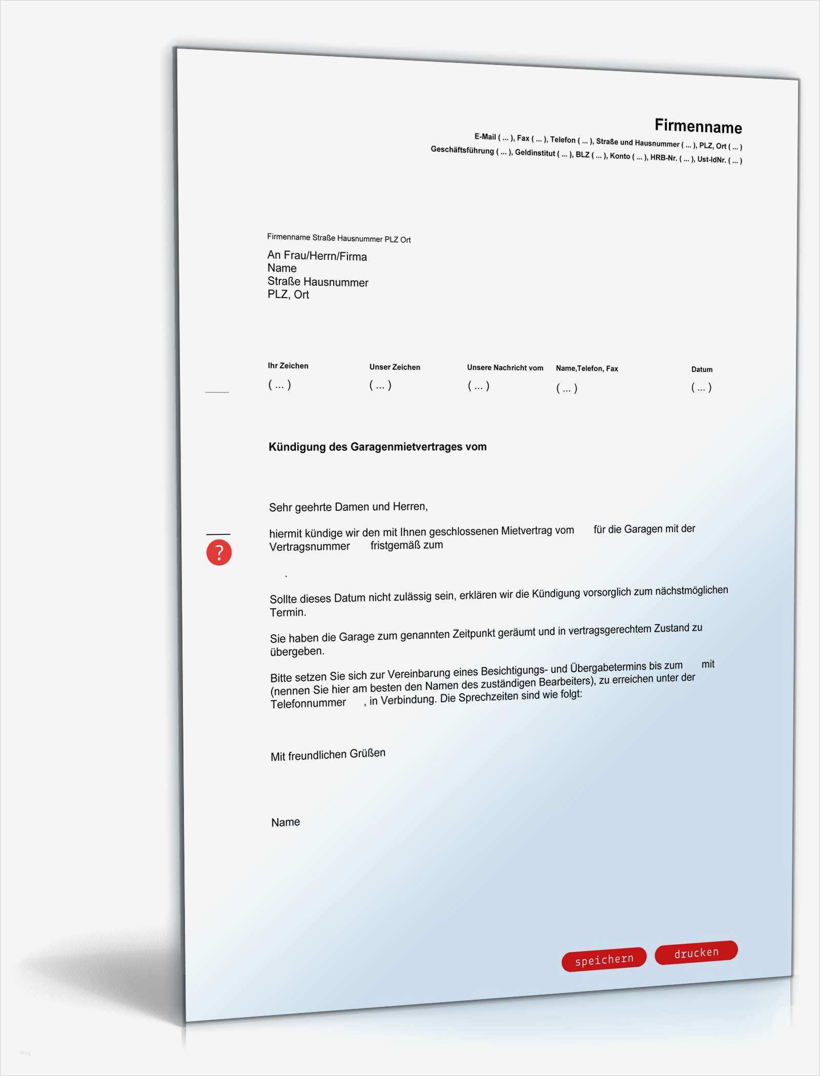 Kündigung Mietvertrag Vermieter Vorlage Pdf Luxus Fristgemäße Kündigung Garagenmietvertrag Durch Vermieter