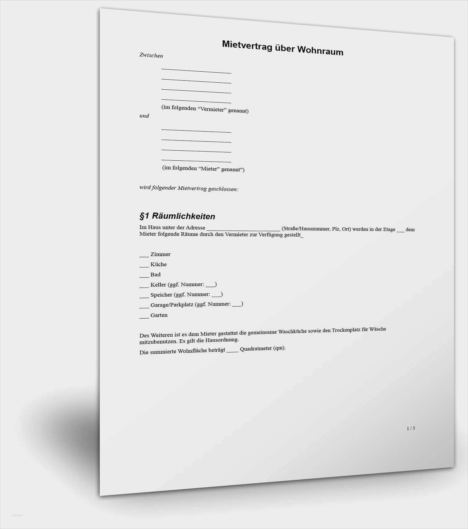 Kündigung Mietvertrag Vermieter Vorlage Pdf Schön