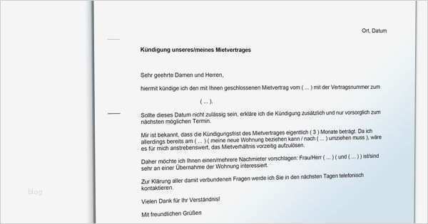 Kündigung Mietvertrag Vorlage Word Erstaunlich Kündigung Mietvertrag Vorlage Kostenlos