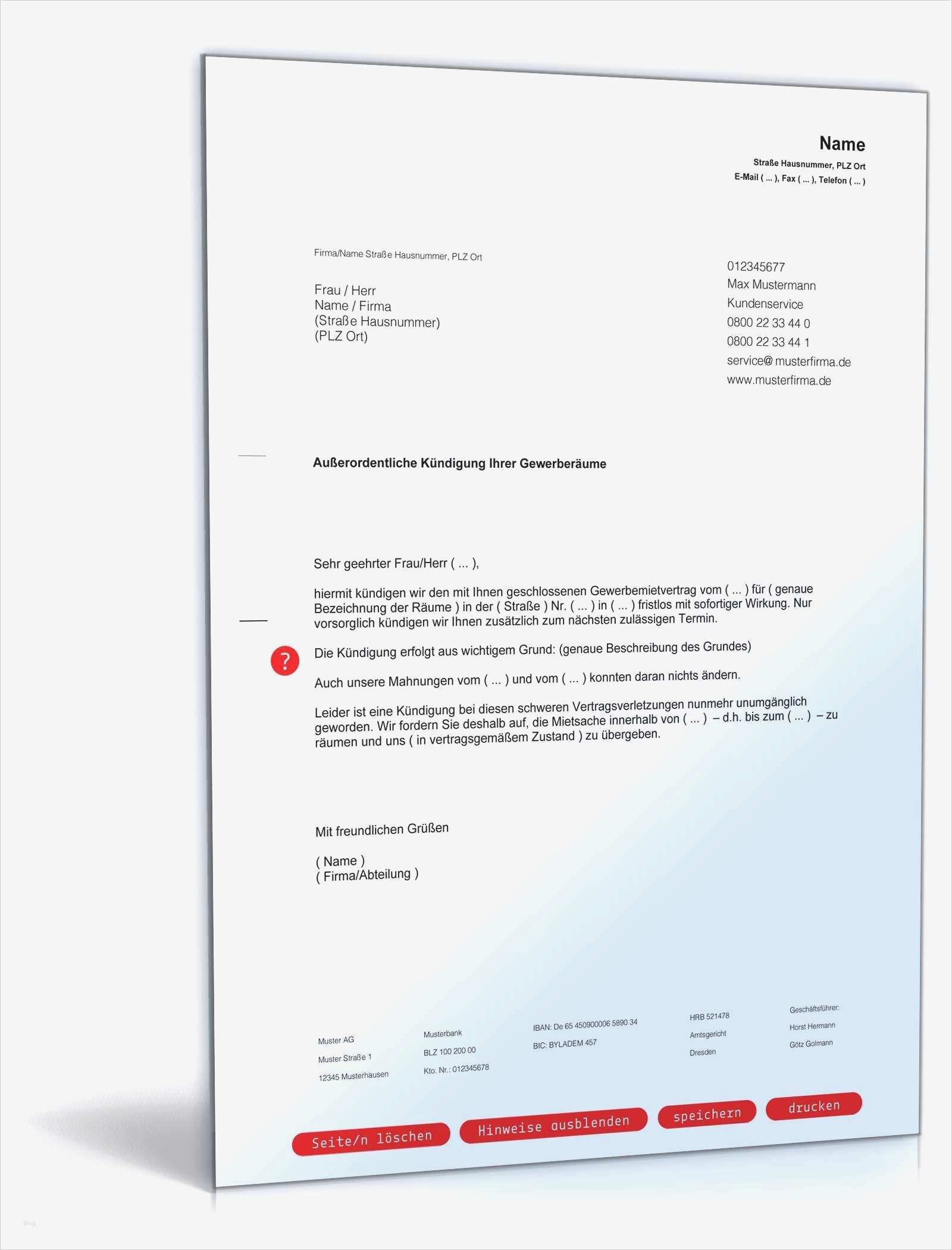 Kündigung Minijob Vorlage Beste Minijob Kündigung Muster Elegant Genial 34 Kündigung