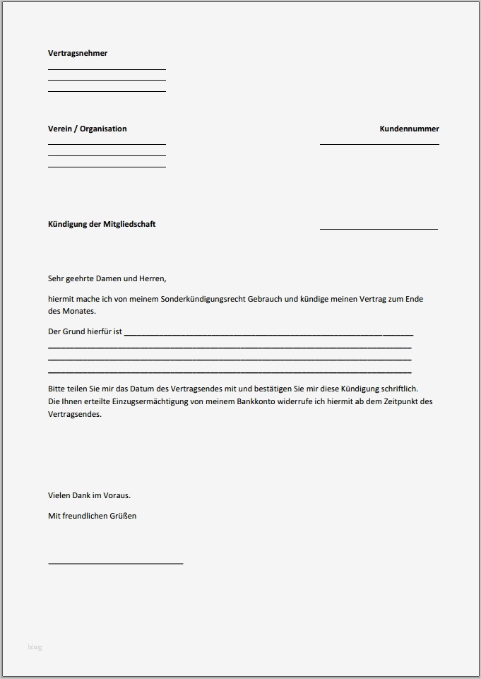 Kündigung Mitgliedschaft Vorlage Kostenlos Elegant Kündigung Mitgliedschaft Vorlage Text Word