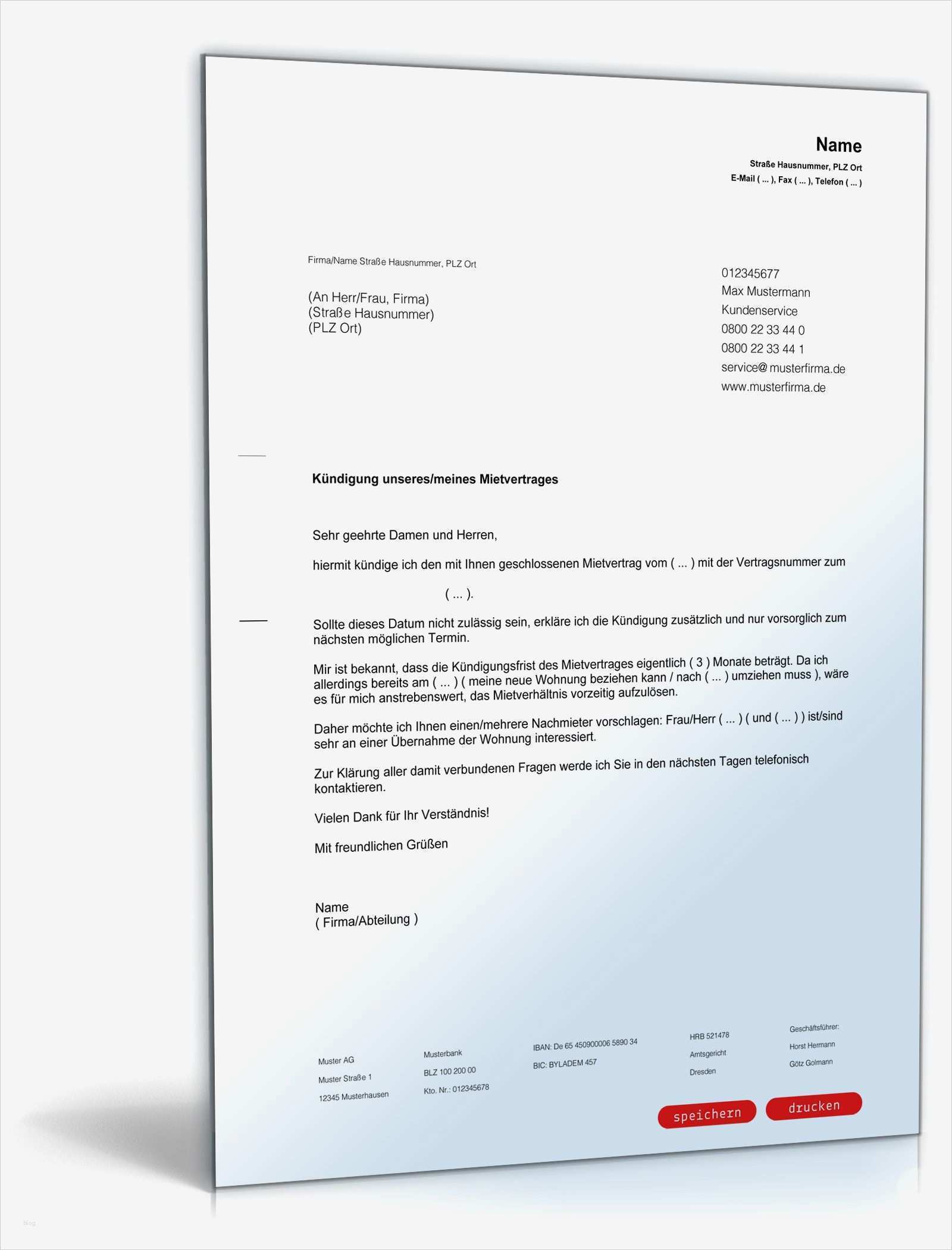 Kündigung Nebenjob Vorlage Cool Teilkündigung Mietvertrag