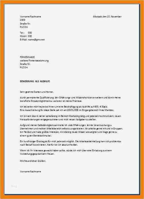 Kündigung Nebenjob Vorlage Erstaunlich 13 Bewerbung Nebenjob Muster