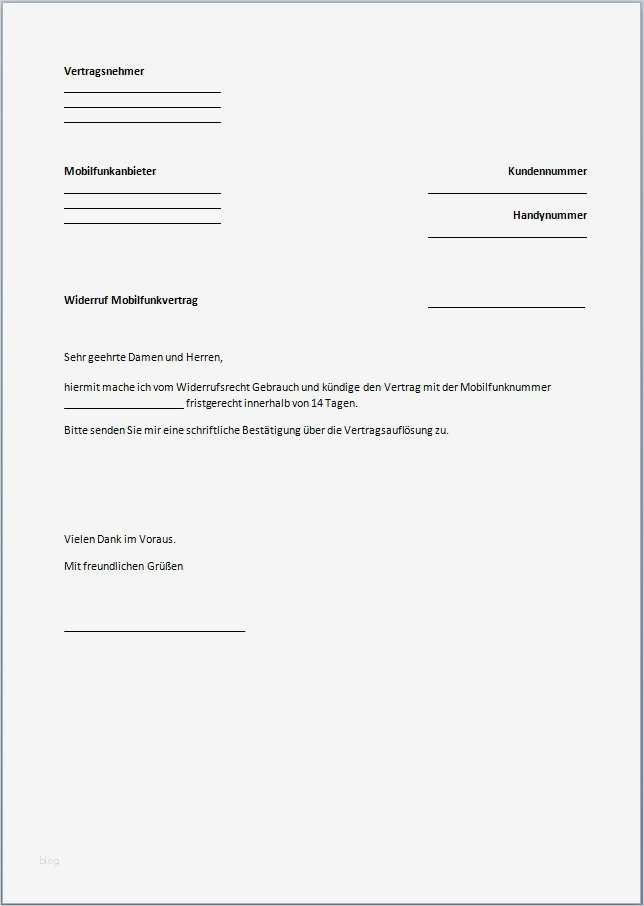 Kündigung T Mobile Vorlage Süß Kündigung Handyvertrag Vorlage Text Word