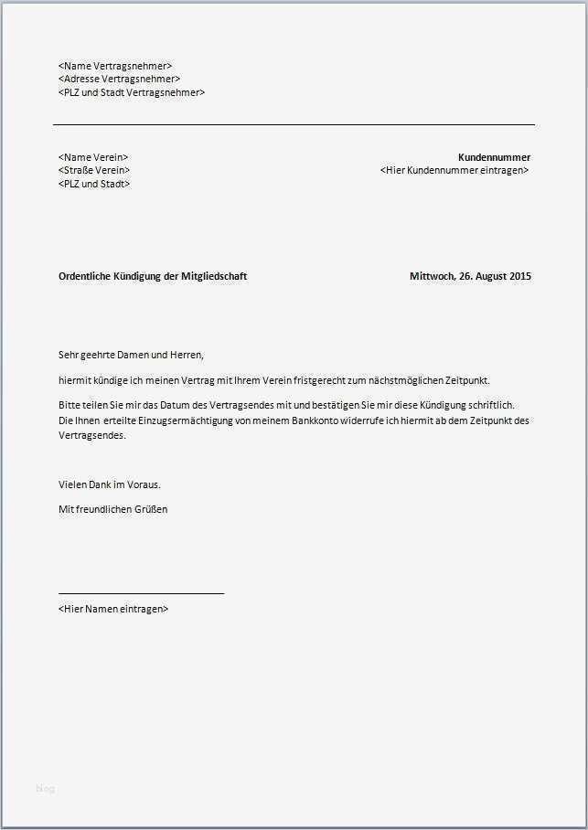 Kündigung Verein Vorlage Genial Abmeldung Fußballverein Vorlage Word Kündigung Vorlage