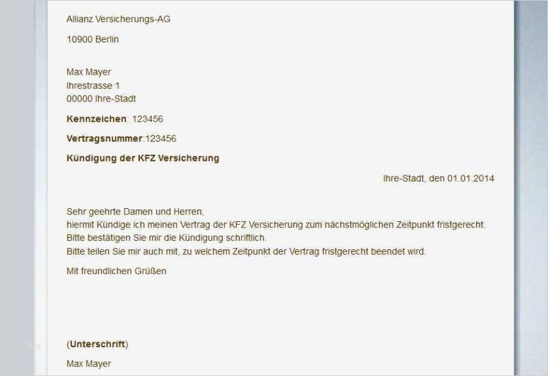 Kündigung Versicherung Vorlage Word Kostenlos Beste Kündigungsschreiben Vorlage Download