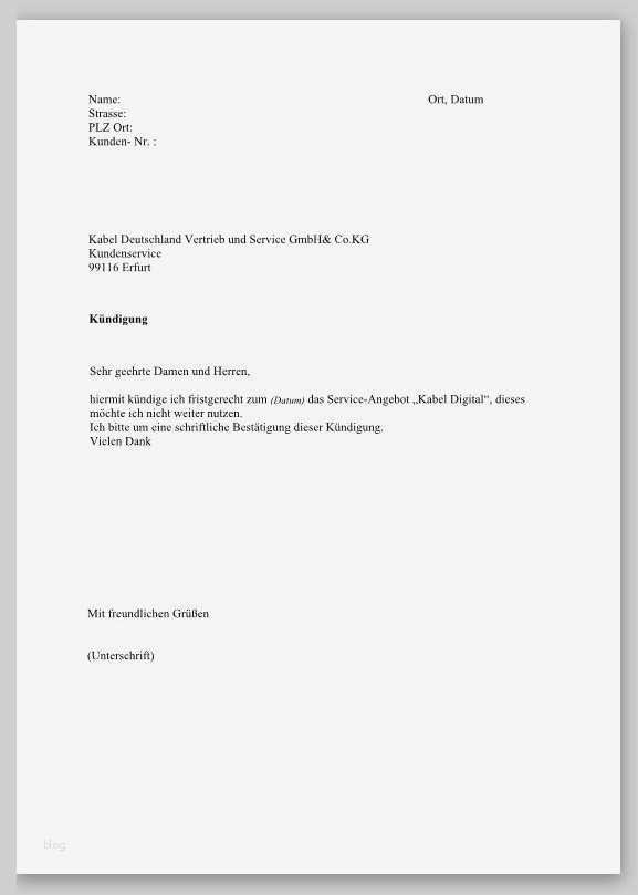 Kündigung Vodafone Kabel Deutschland Vorlage Fabelhaft Erfreut Muster Für Kabel Internet Kabelanschluss Galerie