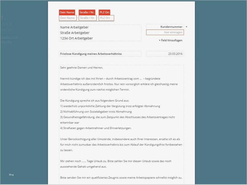 Kündigung Vorlage Arbeitnehmer Schönste Arbeitsvertrag Durch Arbeitnehmer Kündigung Vorlage