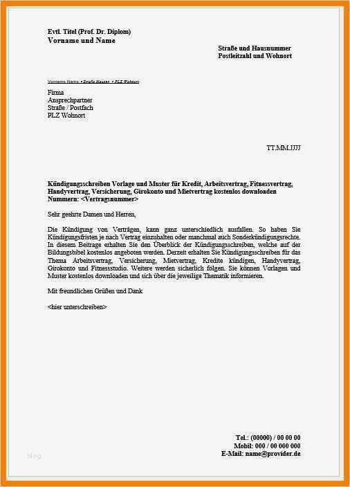 Kündigungsschreiben Arbeitgeber Vorlage Kostenlos Schönste 6 Kündigungsschreiben Vorlage