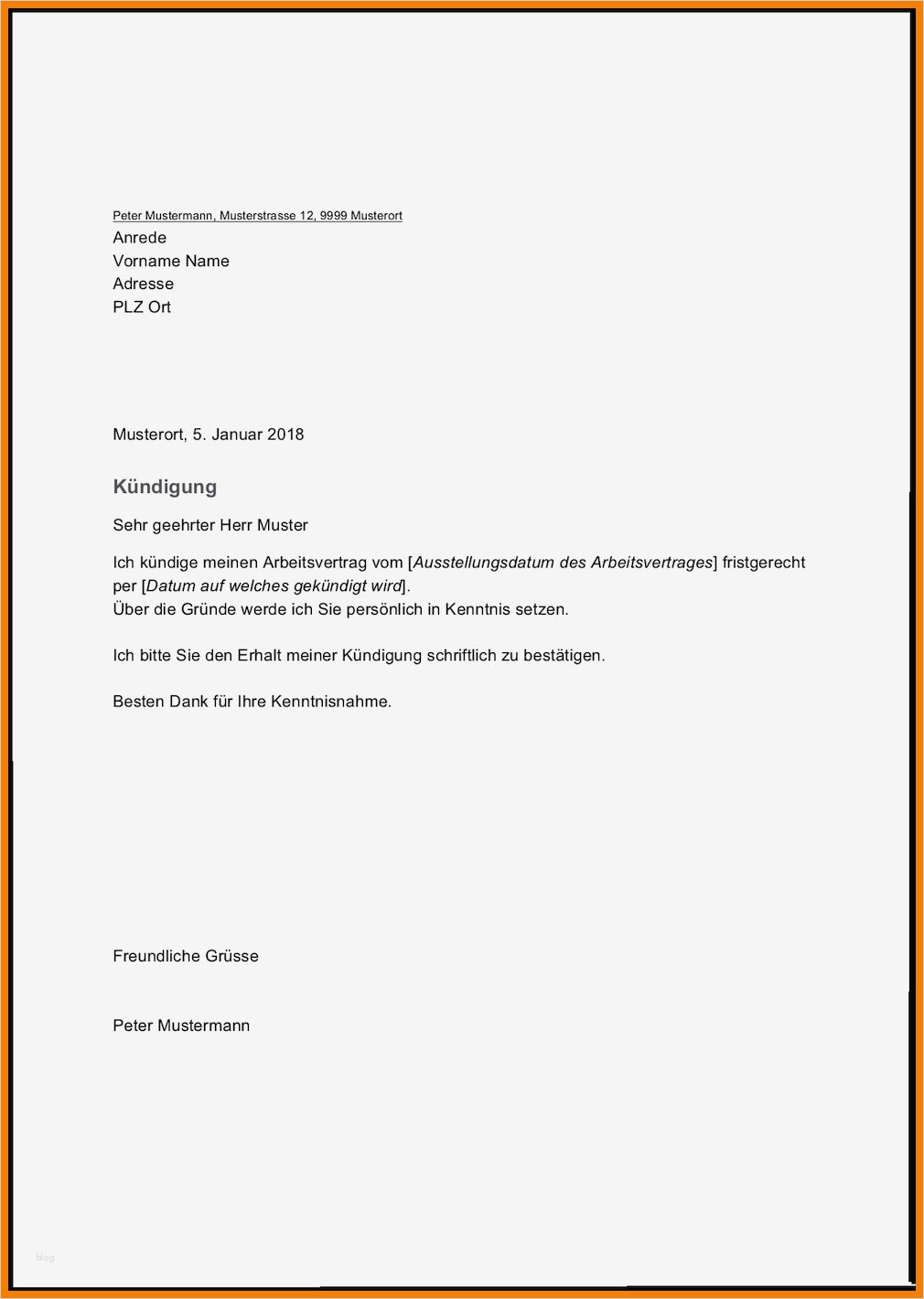 Kündigungsschreiben Arbeitgeber Vorlage Kostenlos Schönste 8 Kündigung Schreiben Arbeitgeber