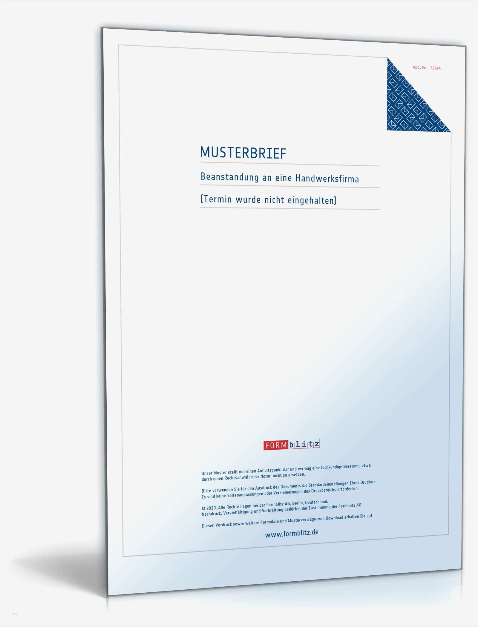 Kündigungsschreiben Bankkonto Vorlage Genial Beanstandung An Eine Handwerksfirma Muster Vorlage Zum