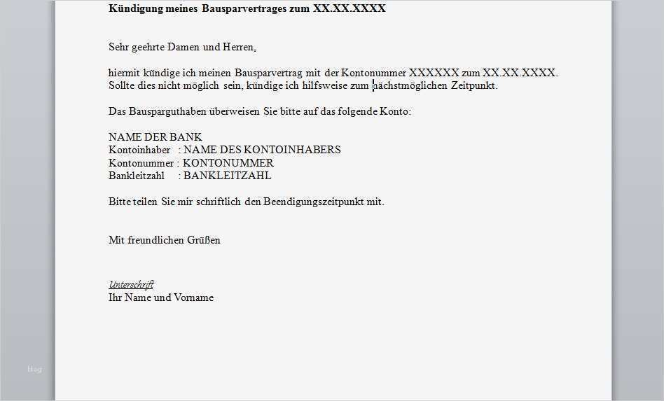 Kündigungsschreiben Riester Rente Vorlage Genial Bausparvertrag Kündigen Vorlage Download Chip